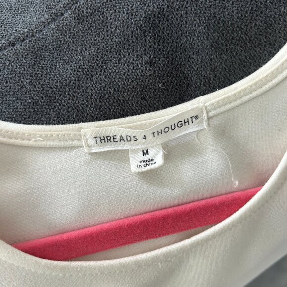 Cream Tank Top with Back Cutout - Picture 3 of 3